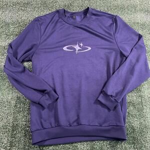 Blue Crewneck Sweatshirt with Star Graphic. Medijm